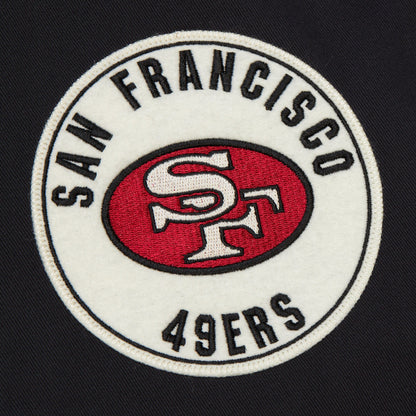 Mitchell & Ness Men's NFL Replay Cotton Twill Jacket Vintage Logo 49Ers