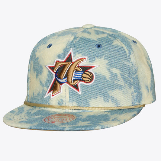 Men's Mitchell & Ness NBA Acid Wash Snapback Hwc 76Ers - Blue
