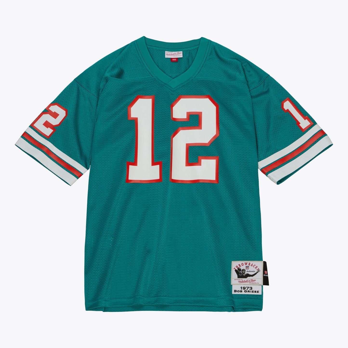 Men's Mitchell & Ness NFL Dark Jersey Dolphins 1973 Bob Griese