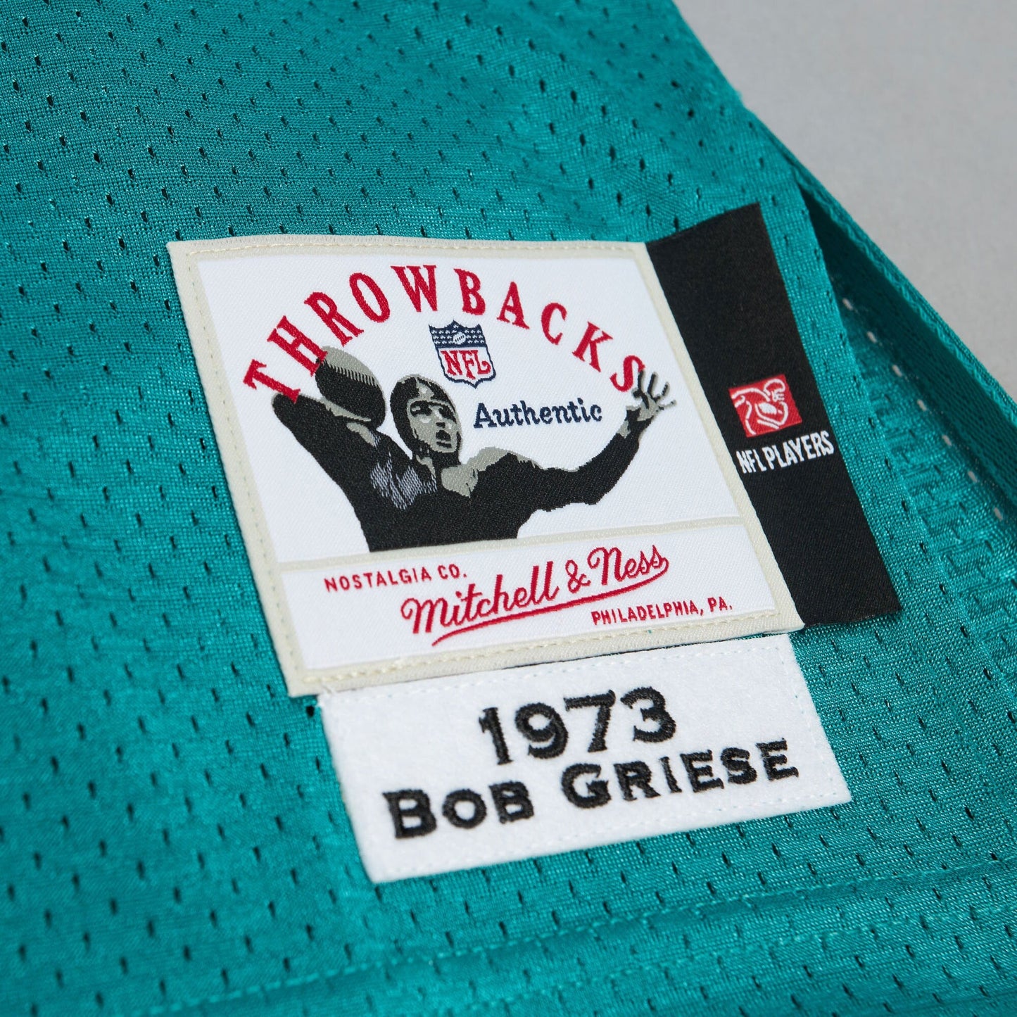 Men's Mitchell & Ness NFL Dark Jersey Dolphins 1973 Bob Griese
