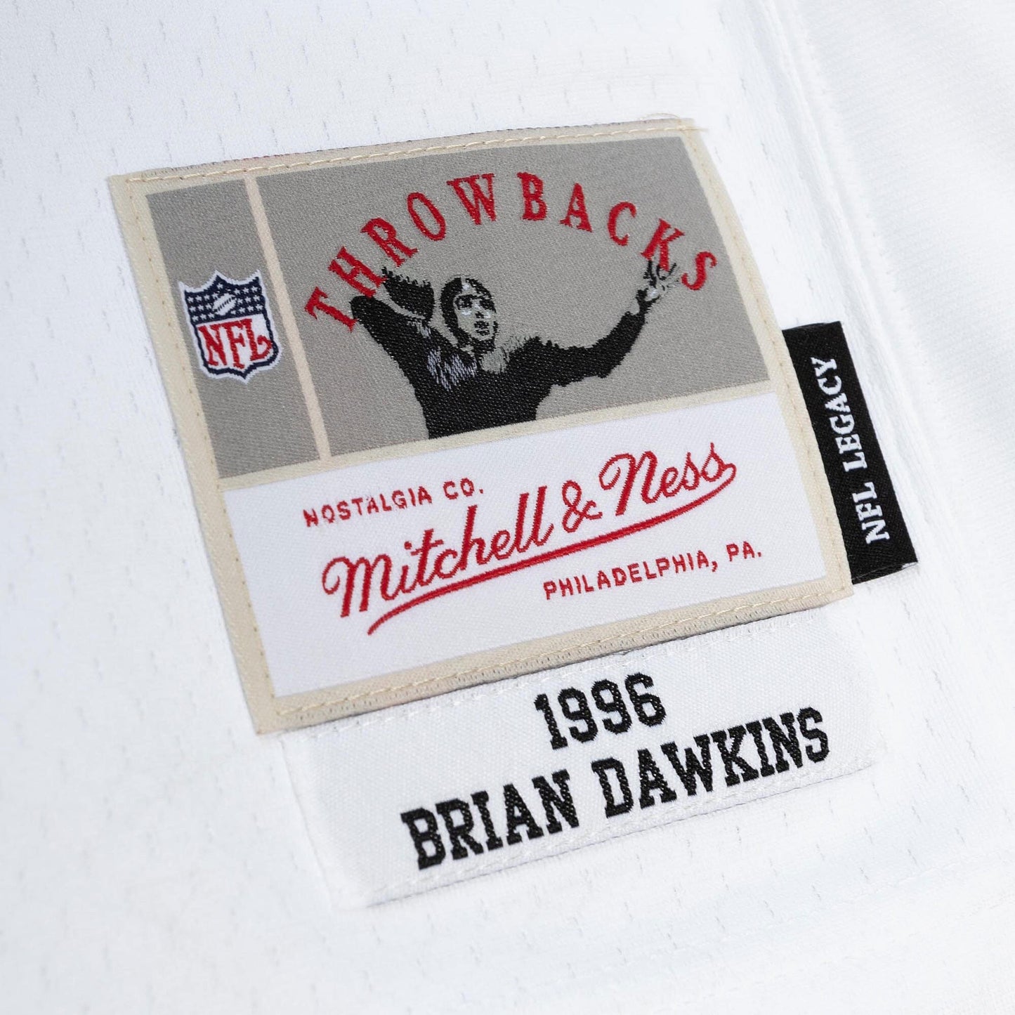 Men's Mitchell & Ness NFL White Jersey Eagles 1996 Brian Dawkins