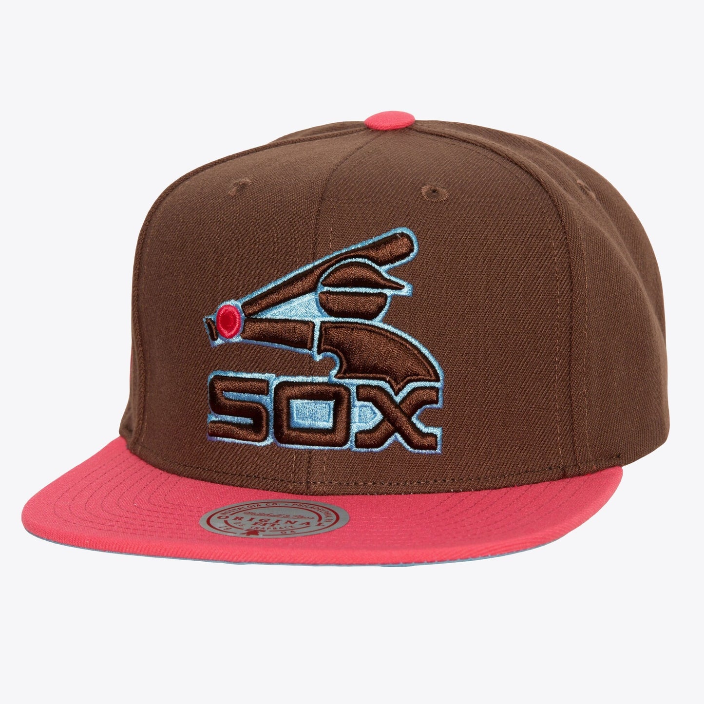 Men's Mitchell & Ness MLB The Damn Snapback Coop White Sox - Brown