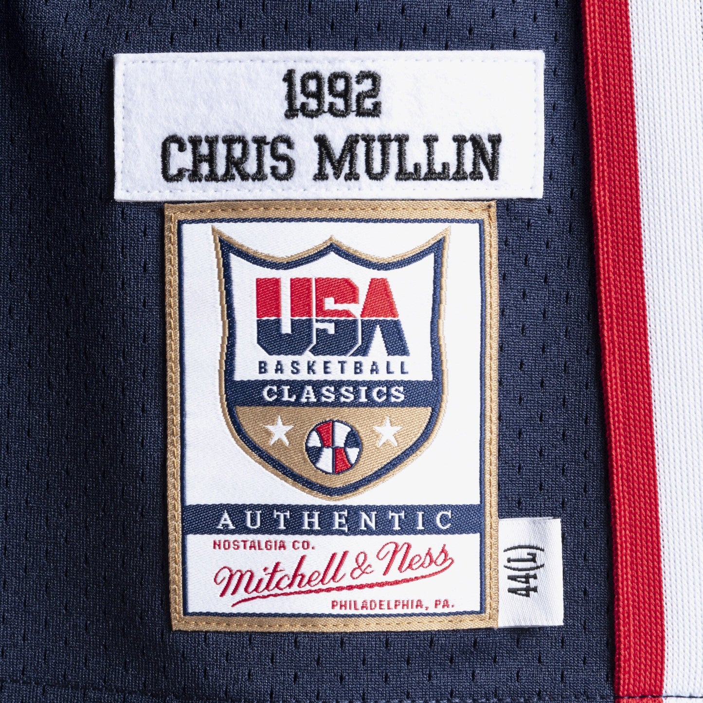 Men's Mitchell & Ness Authentic Jersey Team Usa 1992 Chris Mullin
