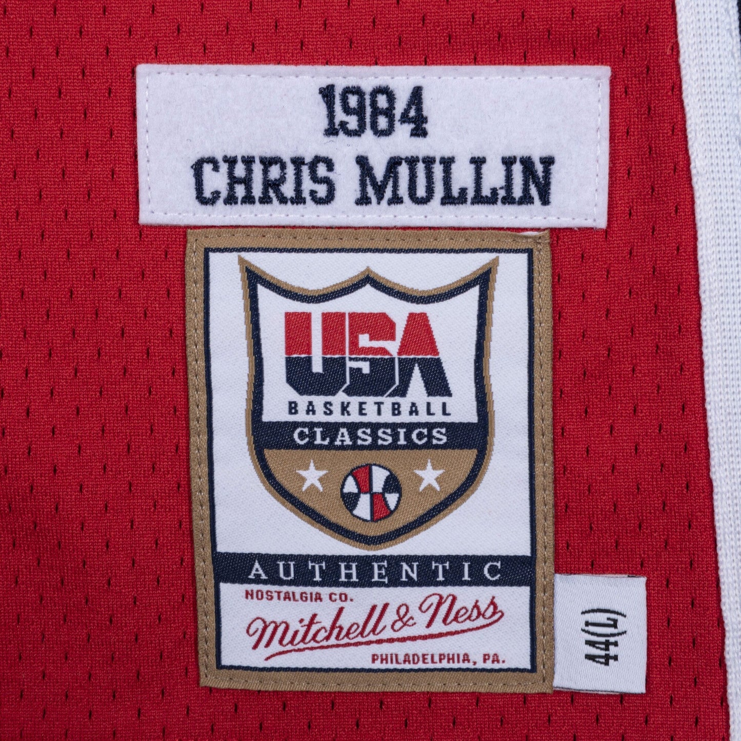 Men's Mitchell & Ness Authentic Jersey Usa 1984 Chris Mullin