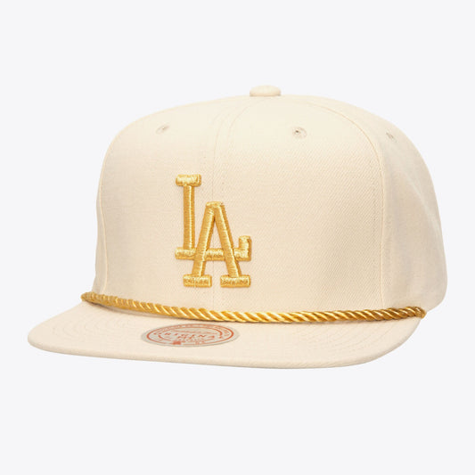 Men's Mitchell & Ness MLB Golden Ivory Snapback Dodgers