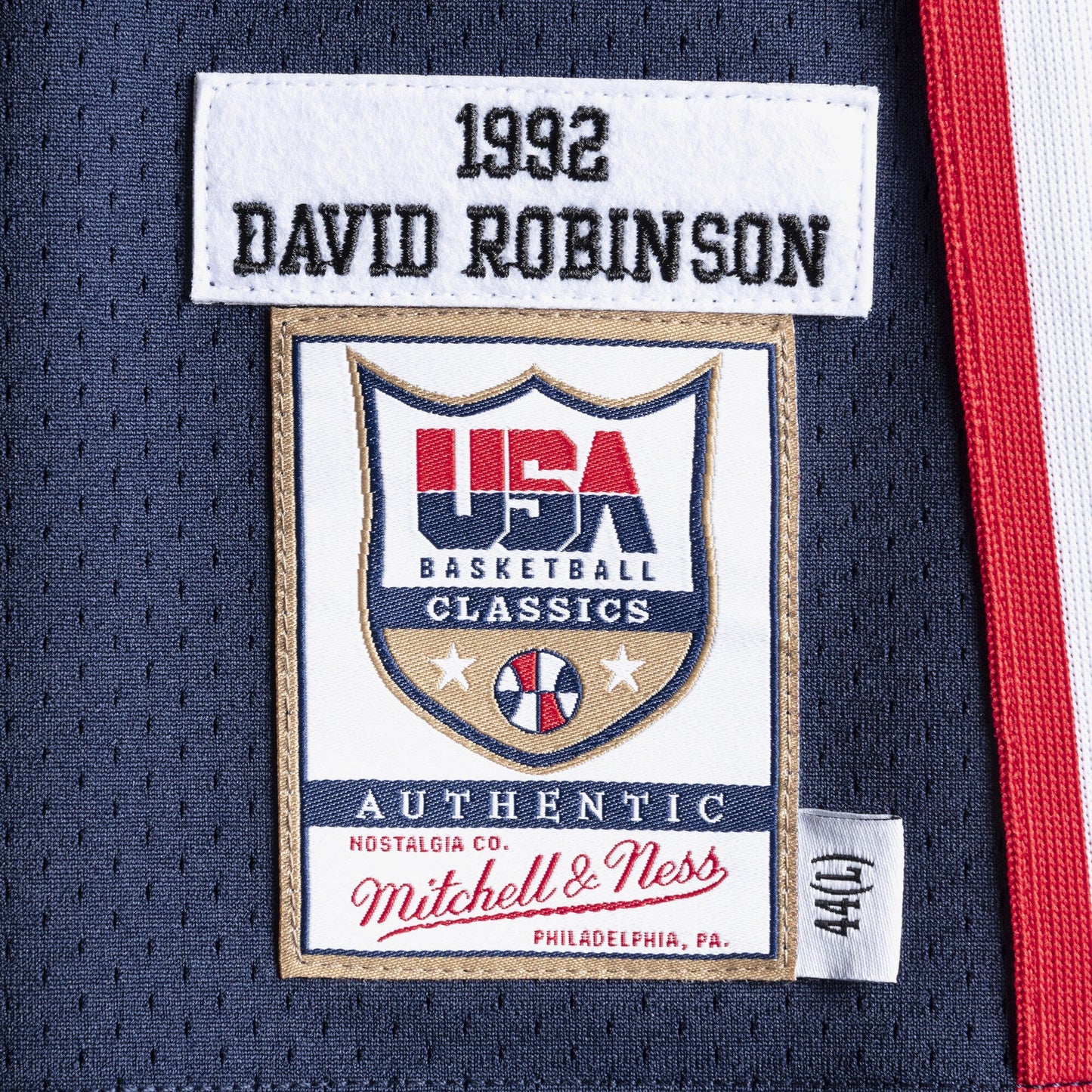Men's Mitchell & Ness Authentic Jersey Team Usa 1992 David Robinson