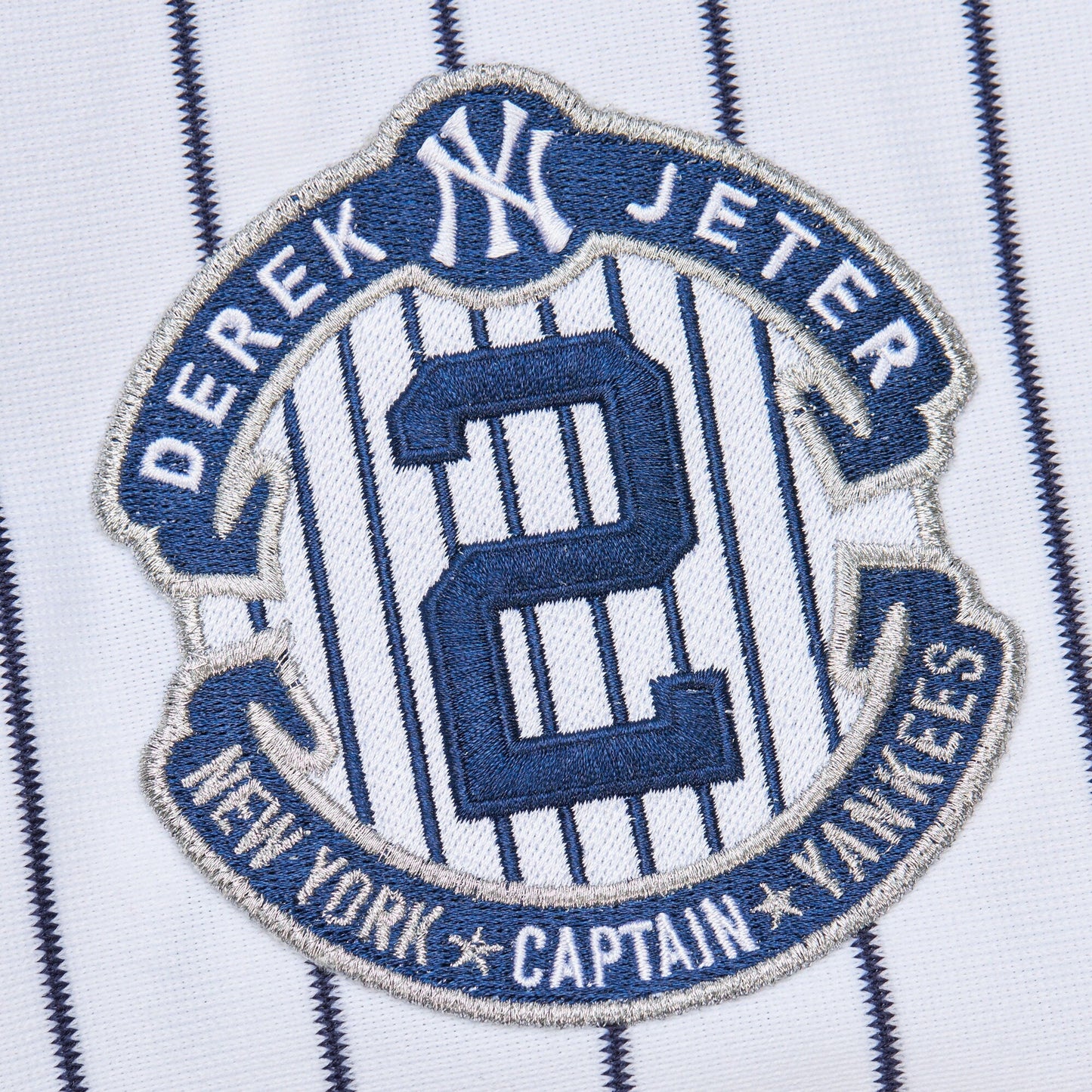 Men's Mitchell & Ness MLB White Home Jersey Yankees 2014 Derek Jeter