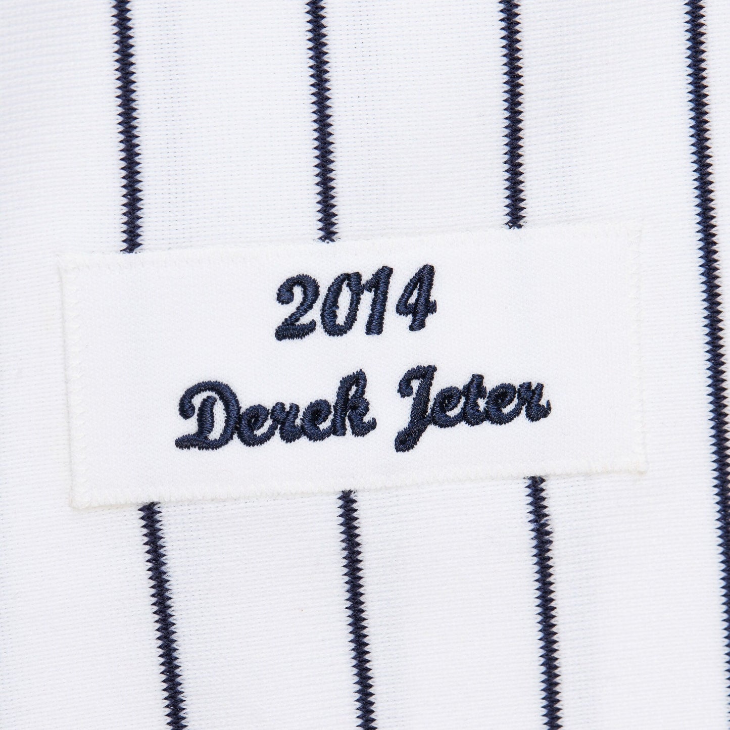 Men's Mitchell & Ness MLB White Home Jersey Yankees 2014 Derek Jeter