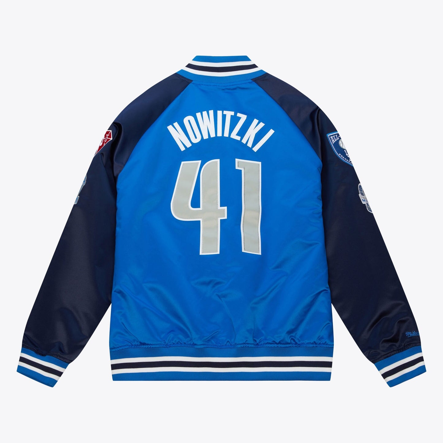 Mitchell & Ness Men's Hof N&N Satin Jacket Mavericks Dirk Nowitzki Jackets