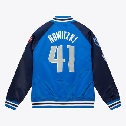 Mitchell & Ness Men's Hof N&N Satin Jacket Mavericks Dirk Nowitzki Jackets