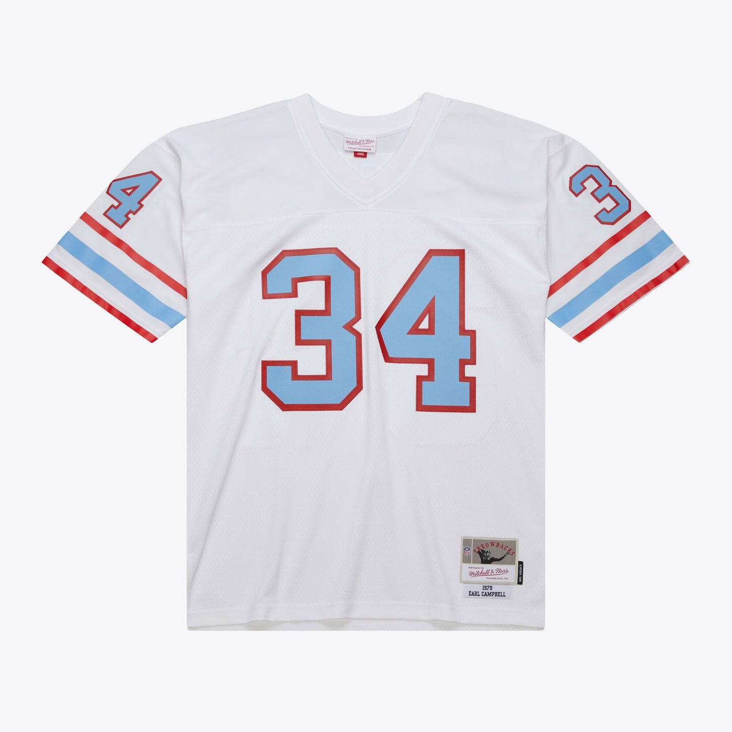 Mitchell & Ness Men's NFL White Jersey Oilers 1979 Earl Campbell Jerseys