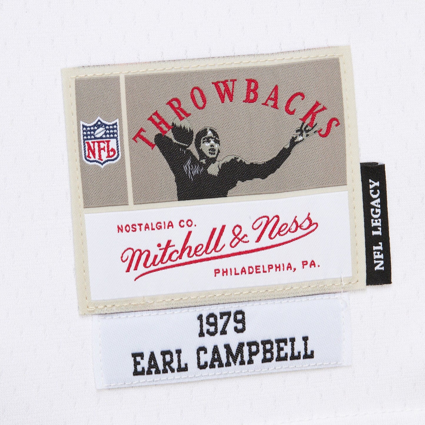 Men's Mitchell & Ness NFL White Jersey Oilers 1979 Earl Campbell
