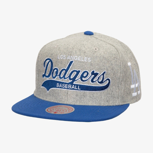 Men's Mitchell & Ness MLB Tailsweep 2.0 Melton Snapback Dodgers