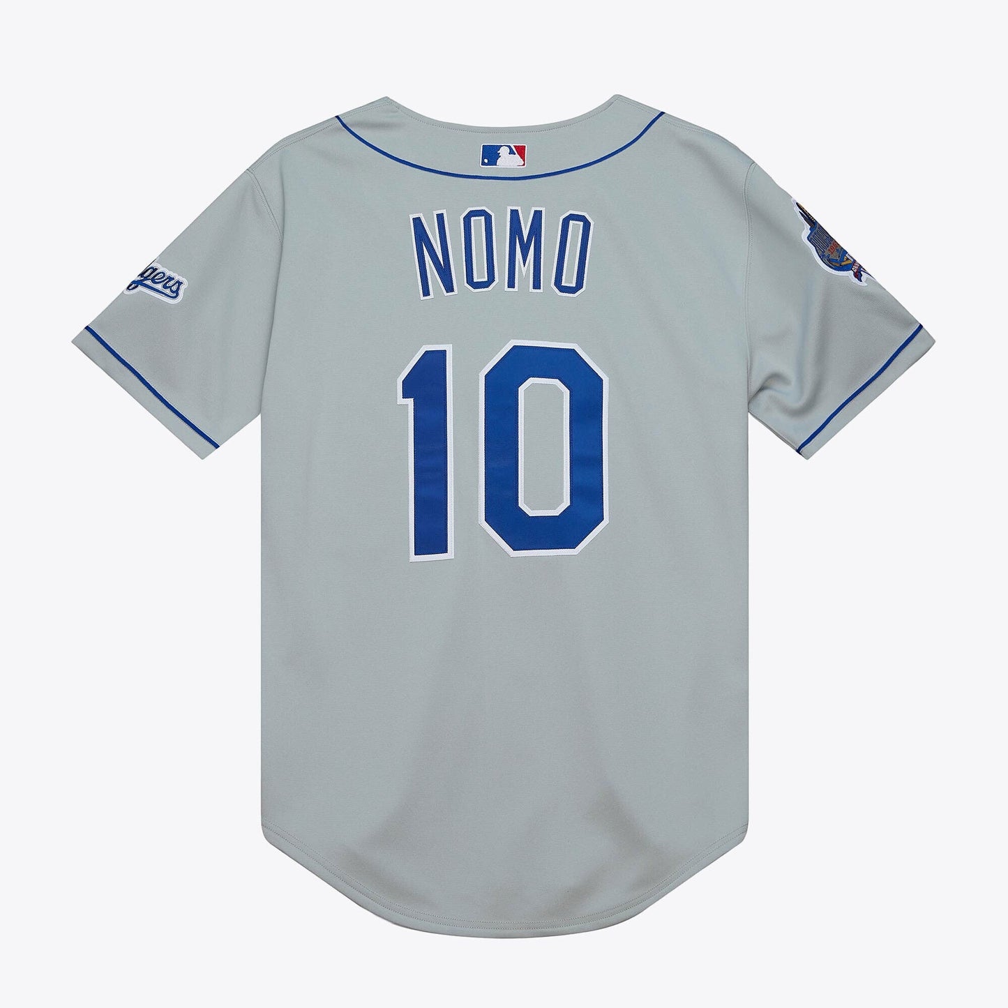 Men's Mitchell & Ness MLB Road Jersey Dodgers 2002 Hideo Nomo
