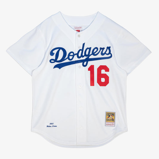 Mitchell & Ness Men's MLB White Jsy La Dodgers 1997 Nomo