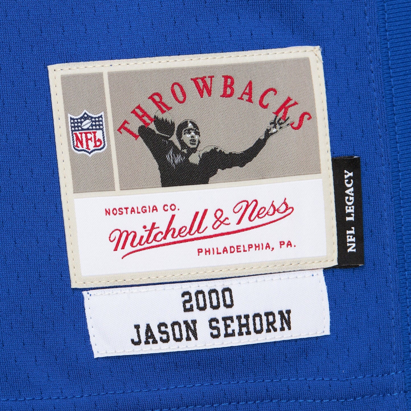 Men's Mitchell & Ness NFL Dark Jersey Giants 2000 Jason Sehorn