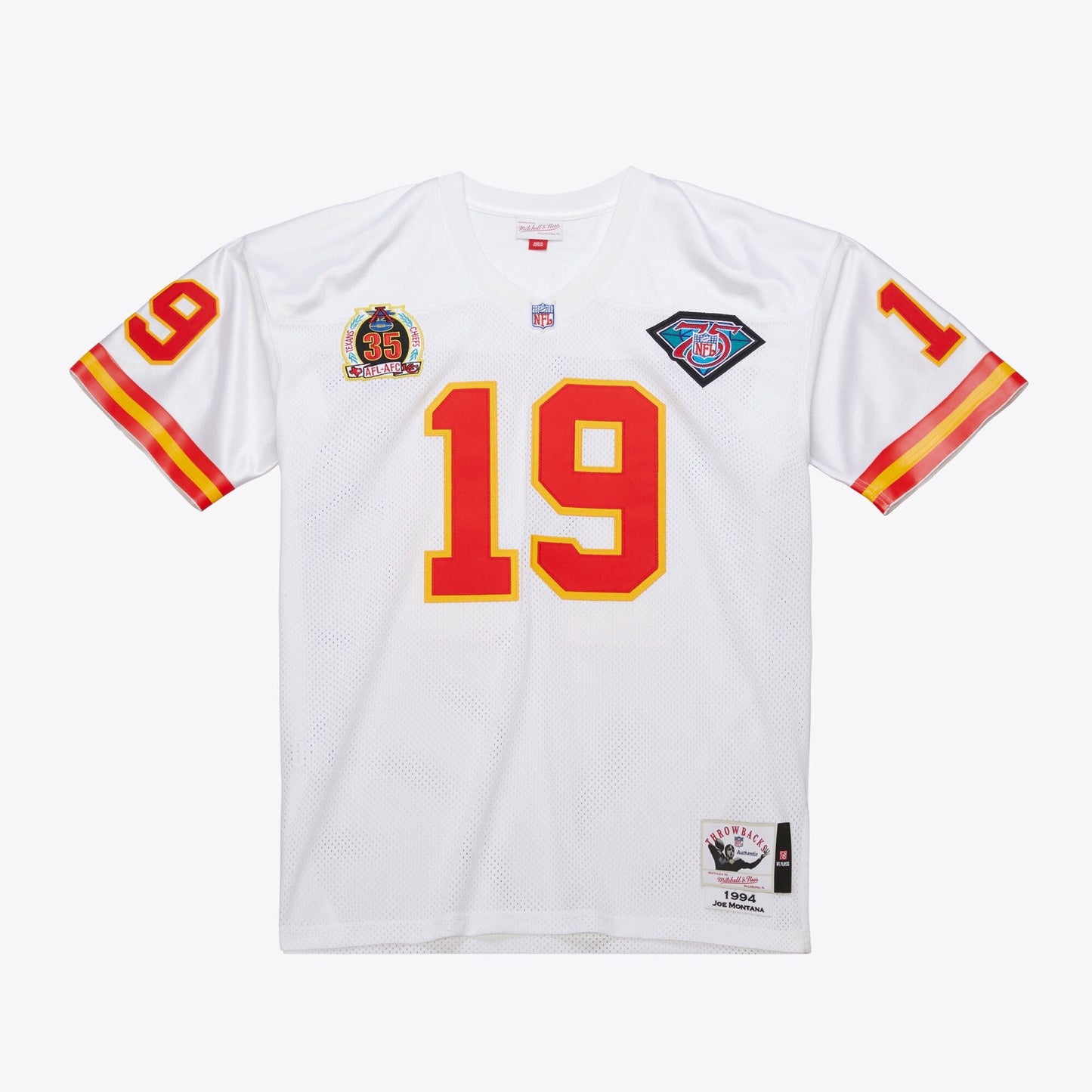 Mitchell & Ness Men's NFL White Jersey Chiefs 1994 Joe Montana