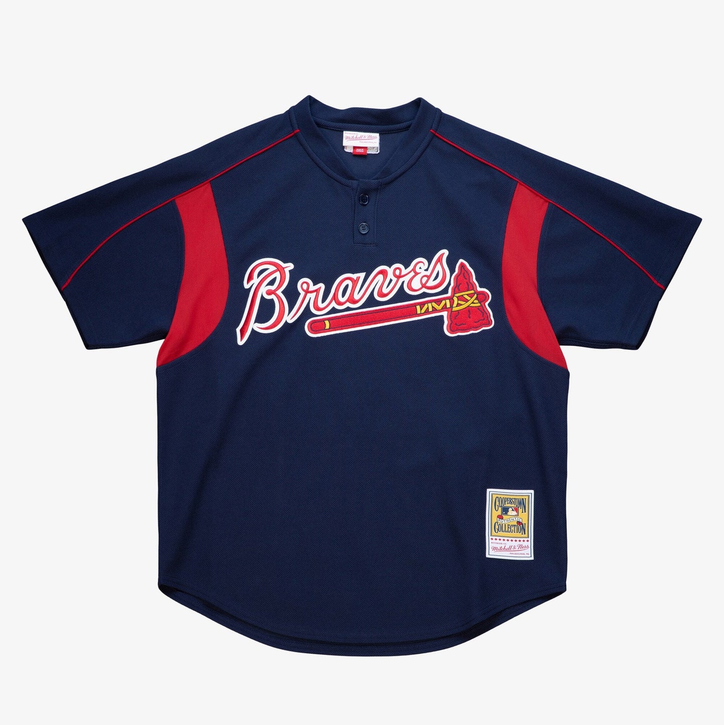 Men's Mitchell & Ness MLB Bp Jersey Braves 2003 John Smoltz