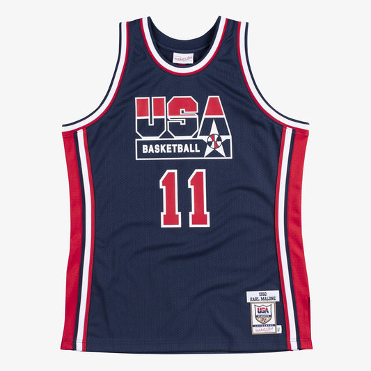 Mitchell & Ness Men's Authentic Jersey Team Usa 1992 Karl Malone