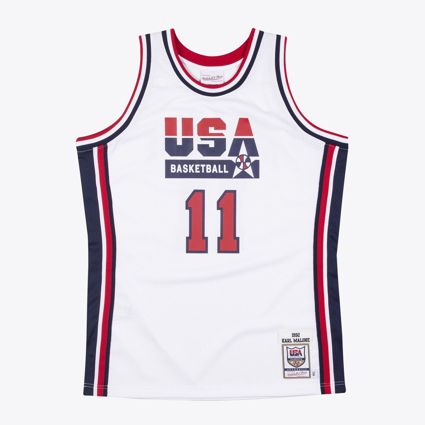 Men's Mitchell & Ness NBA Authentic Jersey Usa 1992 Karl Malone
