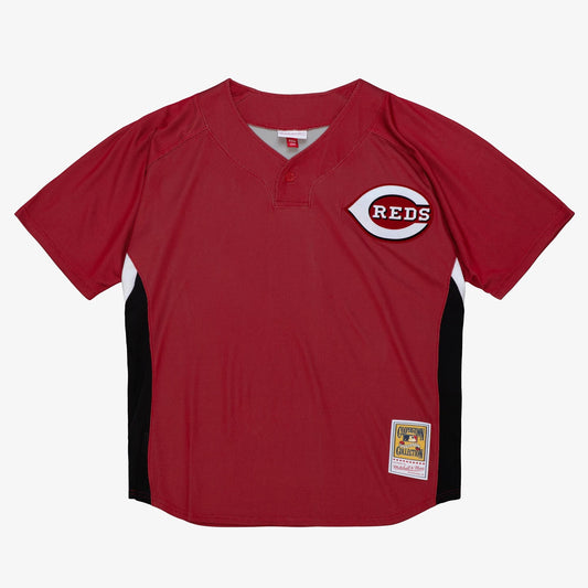 Mitchell & Ness Men's MLB Authentic Bp Pullover Jersey Reds 2007 Ken Griffey Jr Jerseys