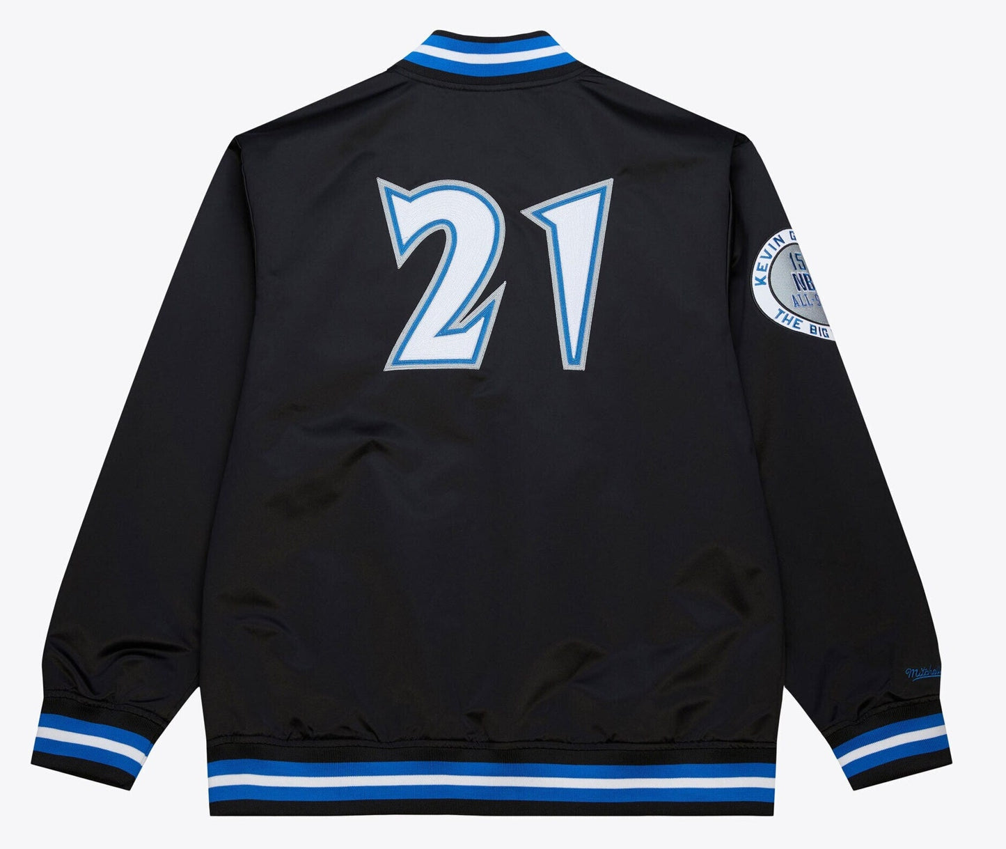 Mitchell & Ness Men's NBA Satin Jacket Vintage Logo Timberwolves Kevin Garnett