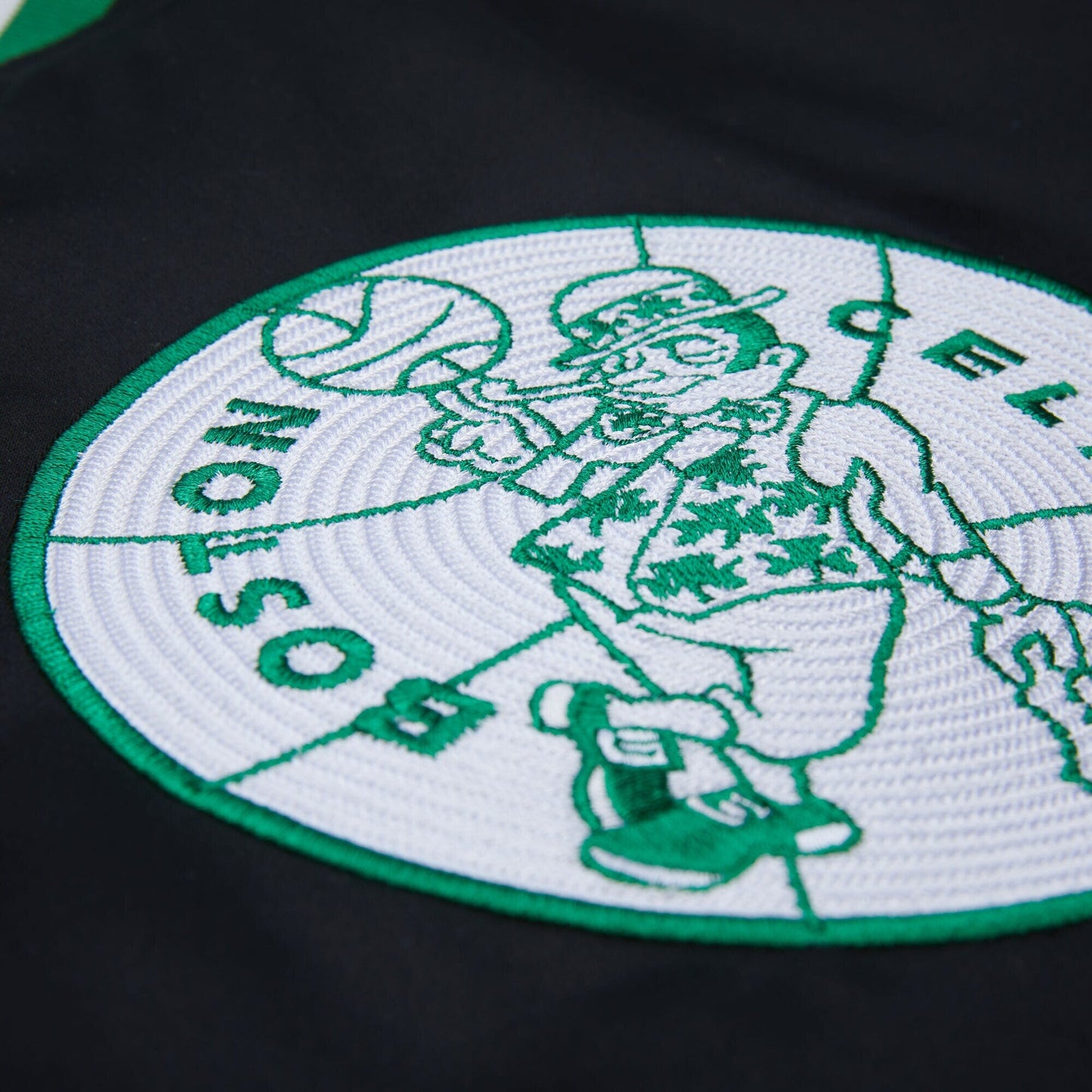 Mitchell & Ness Men's NBA Legends Satin Jacket Vintage Logo Celtics Larry Bird