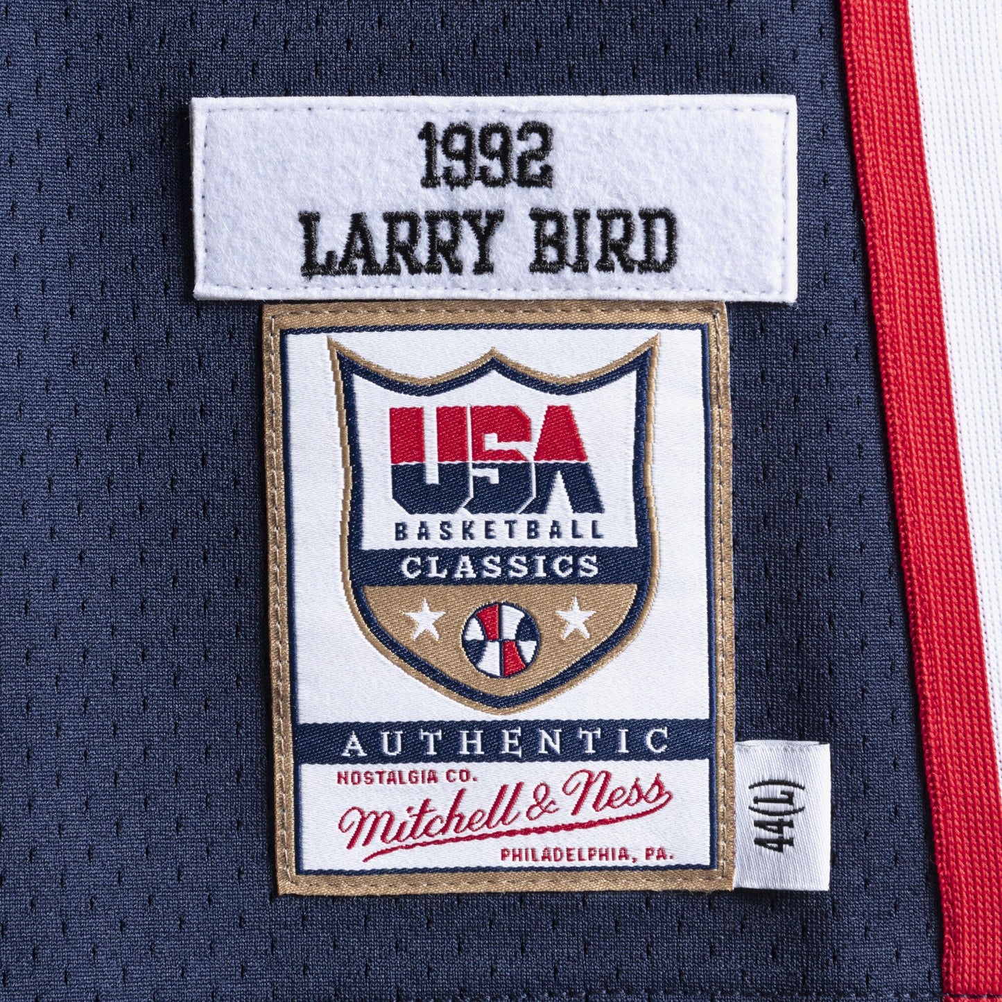 Men's Mitchell & Ness Authentic Jersey Team Usa 1992 Larry Bird