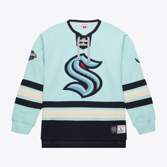 Men's Mitchell & Ness Nhl Heritage Lace-Up Crew Current Logo Kraken