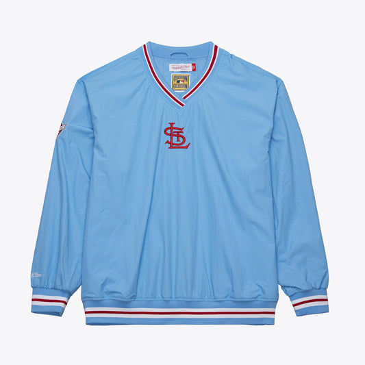 Mitchell & Ness Men's MLB Classic Nylon Pullover Vintage Logo Cardinals Pullovers