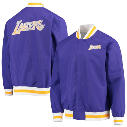 Mitchell & Ness Men's 75Th Anni Warm Up Jacket Lakers Jackets