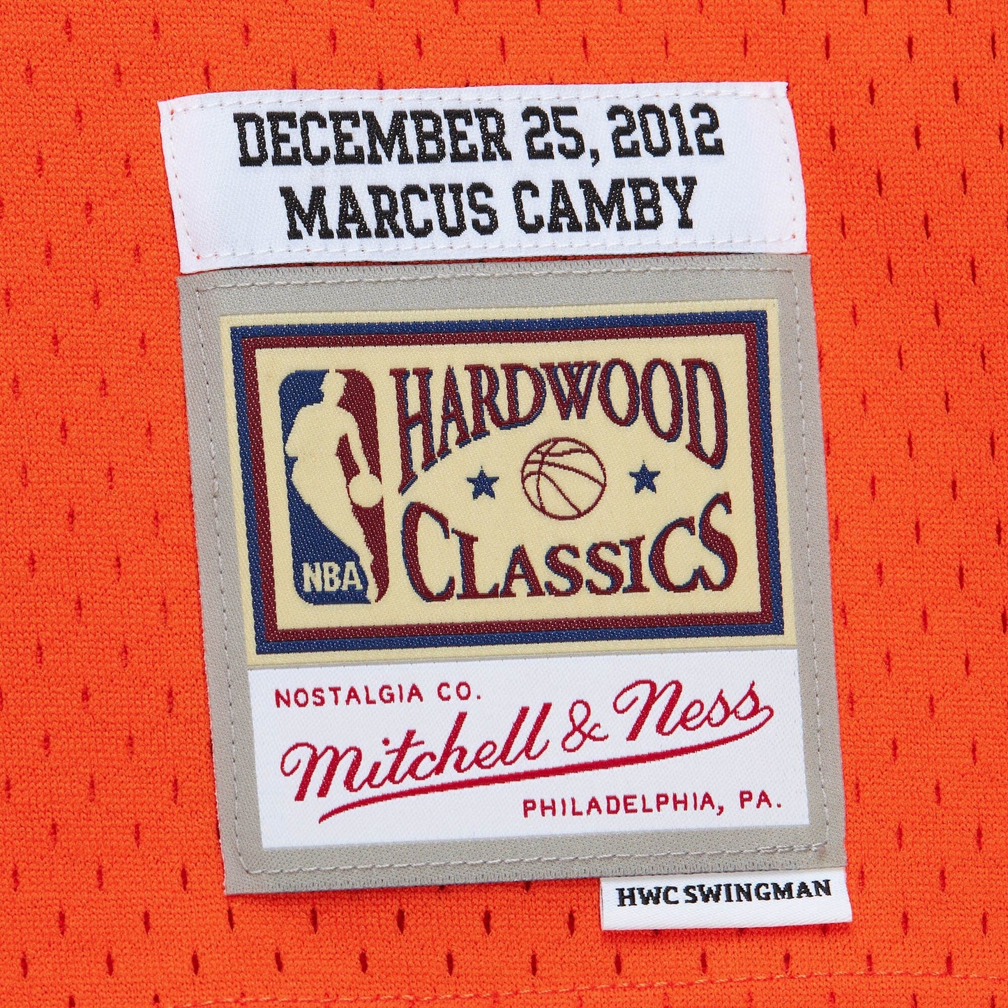 Men's Mitchell & Ness NBA Christmas Day Jersey Knicks 2012 Marcus Camby