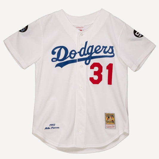 Men's Mitchell & Ness MLB Home Jersey Dodgers 1993 Mike Piazza