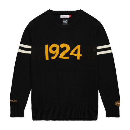 Mitchell & Ness Men's NHL 100Th Anniversary Crewneck Sweater Bruins Crew Neck Fleece Sweatshirts