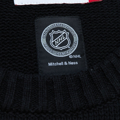 Mitchell & Ness Men's NHL 100Th Anniversary Crewneck Sweater Bruins Crew Neck Fleece Sweatshirts