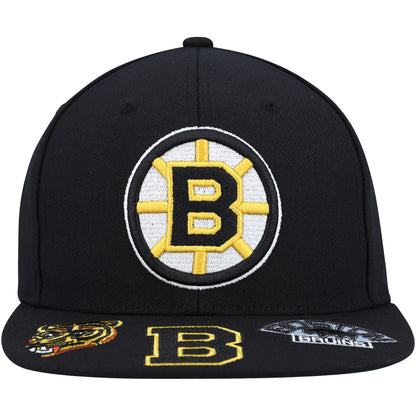 Mitchell & Ness Men's NHL Vintage Hat Trick Snapback Bruins Hats