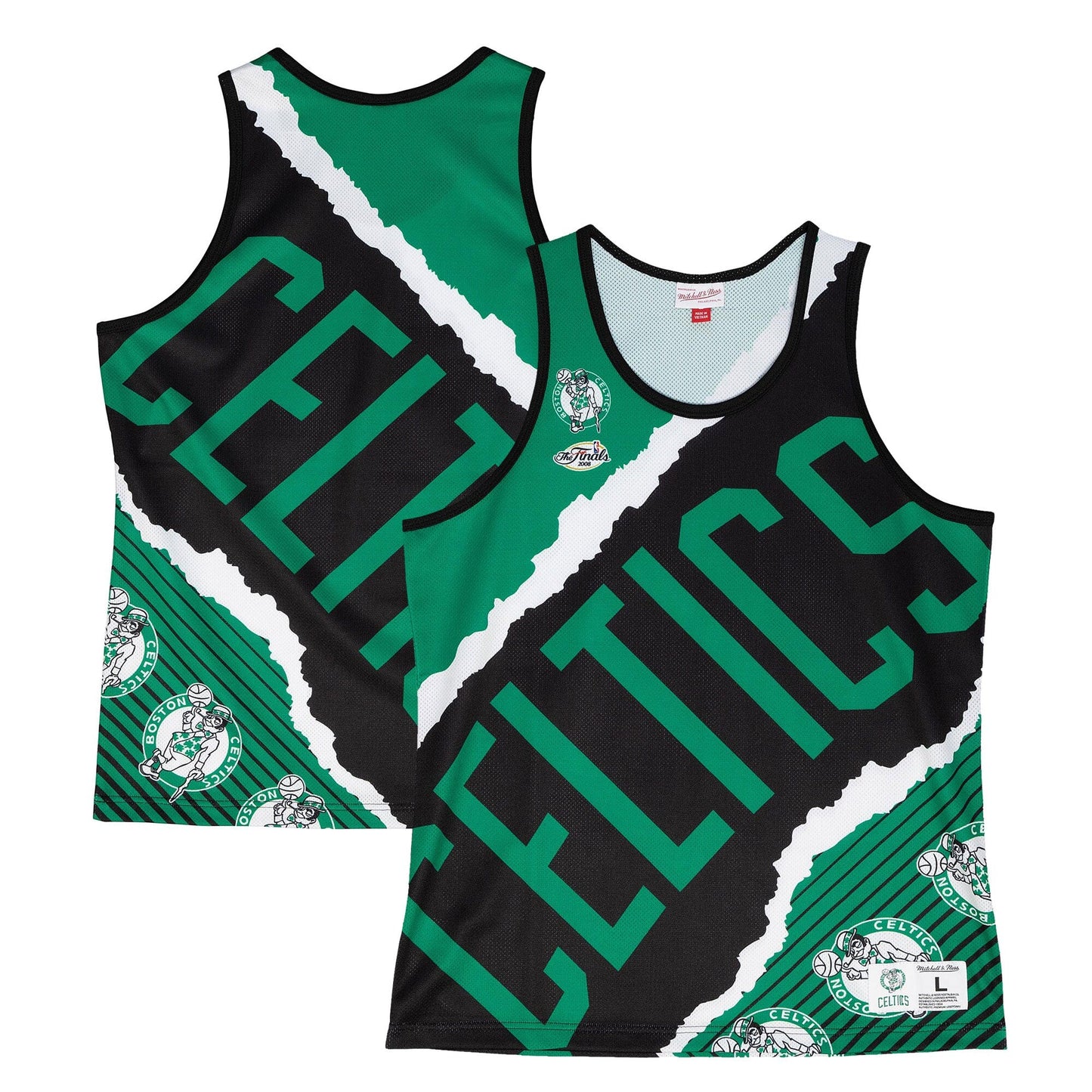 Men's Mitchell & Ness Jumbotron 2.0 Sublimated Tank Celtics