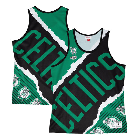 Men's Mitchell & Ness Jumbotron 2.0 Sublimated Tank Celtics