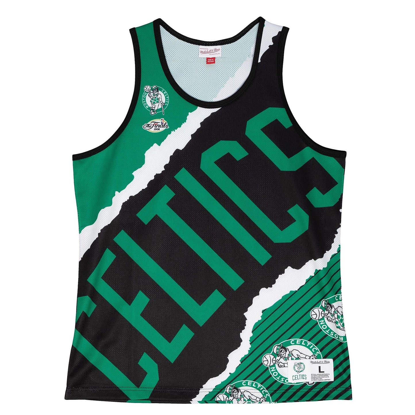 Men's Mitchell & Ness Jumbotron 2.0 Sublimated Tank Celtics