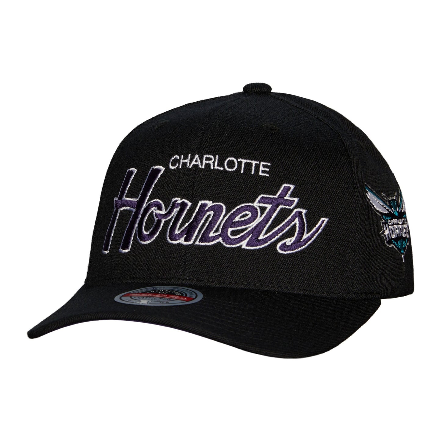 Mitchell & Ness Men's NBA Team Script 2.0 Stretch Snapback Hornets Black