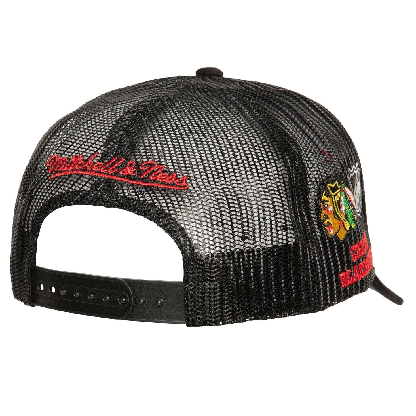 Mitchell & Ness Men's NHL Times Up Trucker Blackhawks Ball Caps