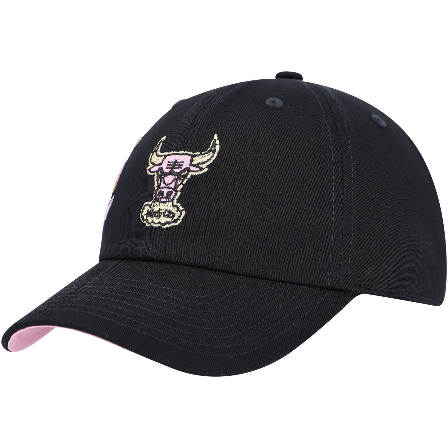 Men's Mitchell & Ness NBA Sidewalk Sketch Strapback Hwc Bulls - Black
