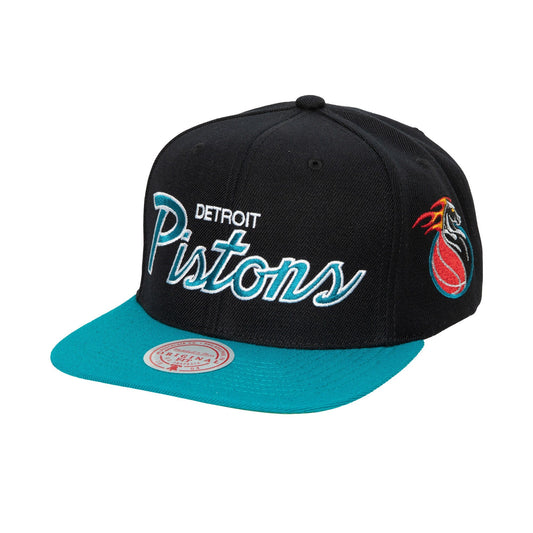 Men's Mitchell & Ness NBA Team Script 2.0 Snapback Hwc Pistons