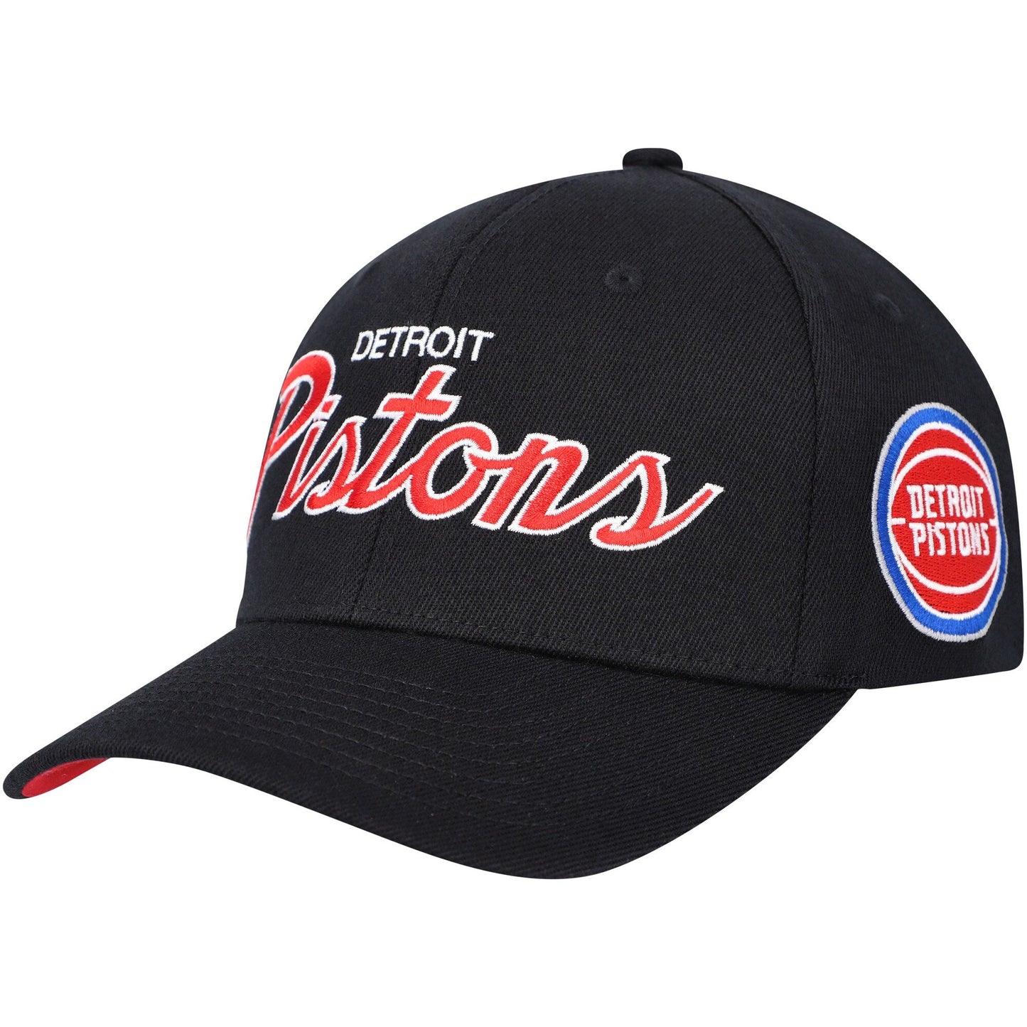Mitchell & Ness Men's NBA Team Script 2.0 Stretch Snapback Pistons
