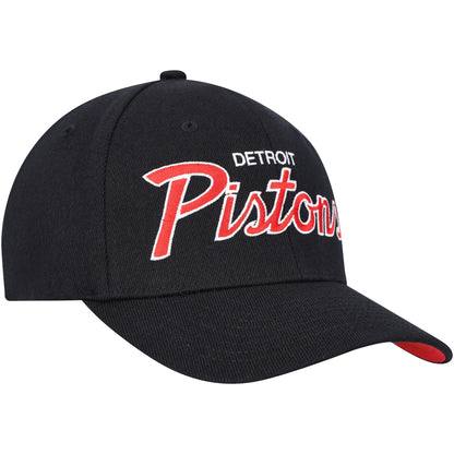 Mitchell & Ness Men's NBA Team Script 2.0 Stretch Snapback Pistons