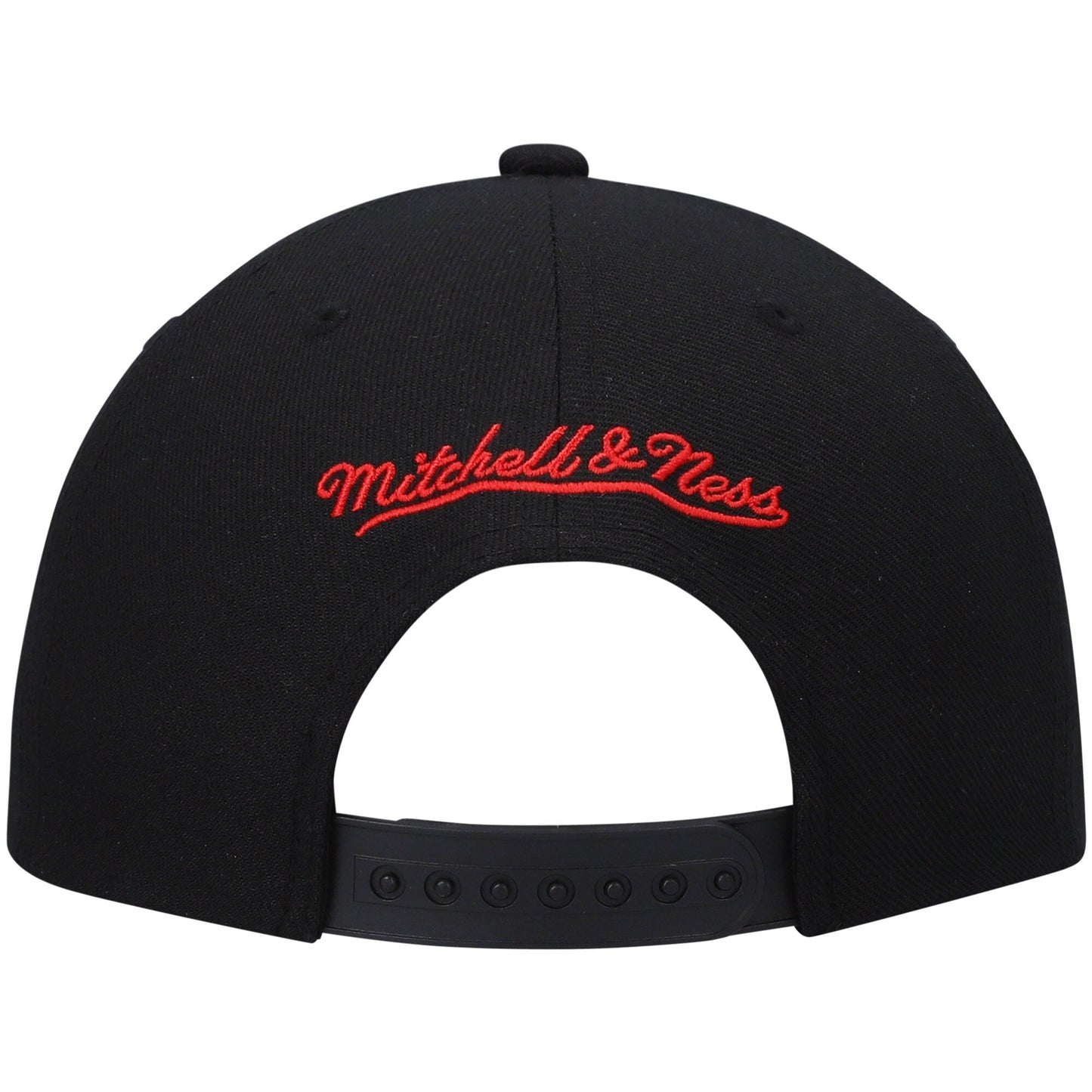 Men's Mitchell & Ness NBA Front Loaded Snapback Rockets - Black