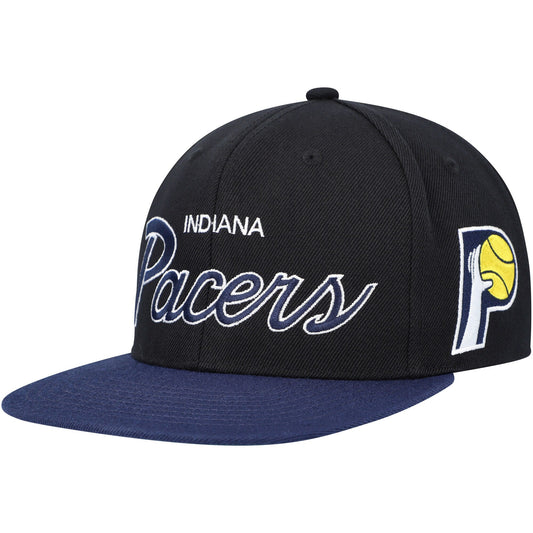 Mitchell & Ness Men's NBA Team Script 2.0 Snapback Hwc Pacers Snapback Caps