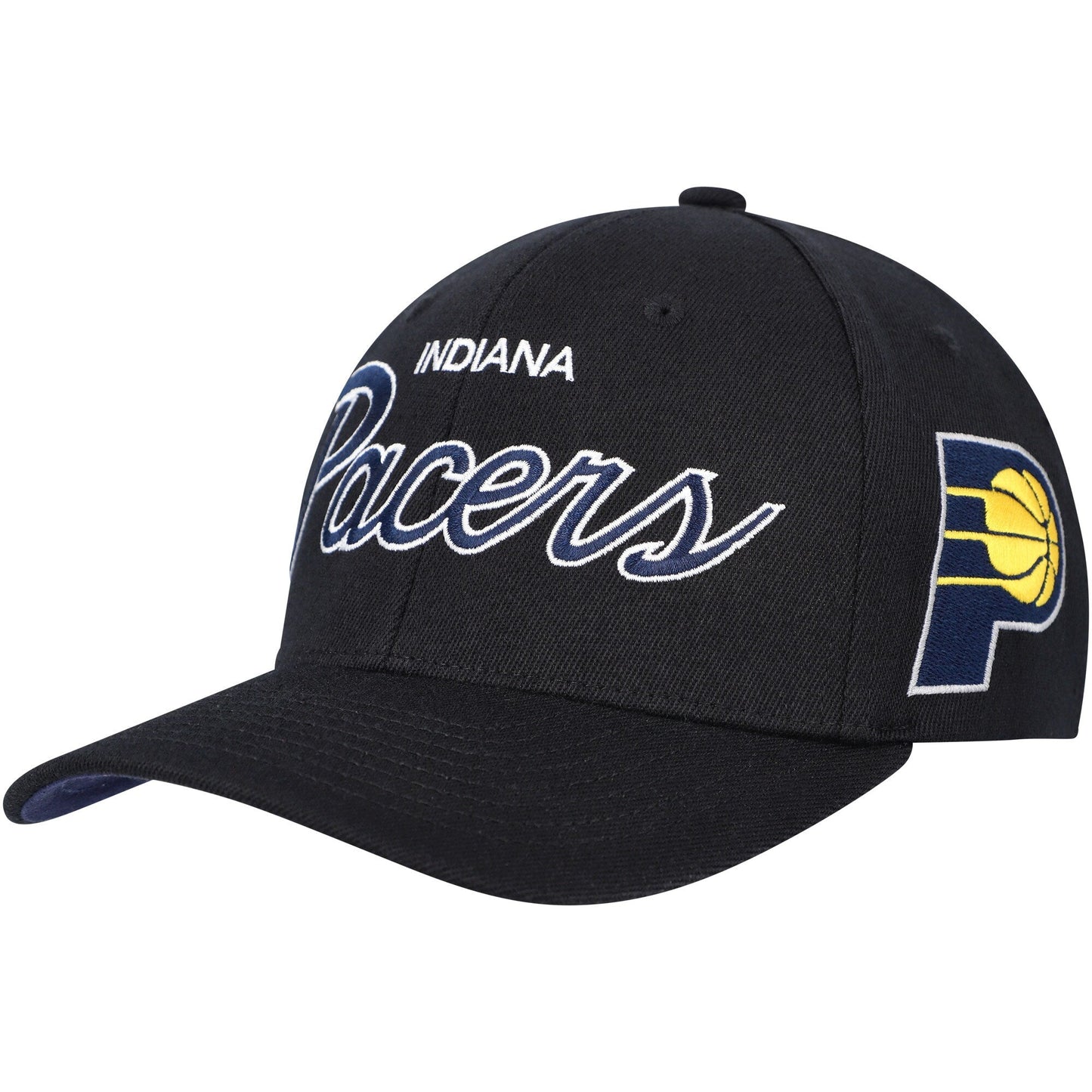 Mitchell & Ness Men's NBA Team Script 2.0 Stretch Snapback Pacers Snapback Caps