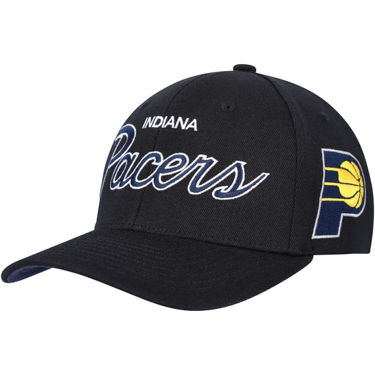 Mitchell & Ness Men's NBA Team Script 2.0 Stretch Snapback Pacers Snapback Caps