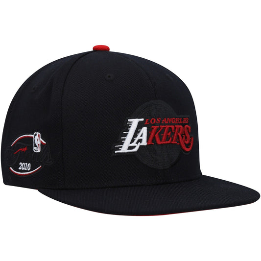 Men's Mitchell & Ness NBA Born And Bred Snapback Lakers - Black
